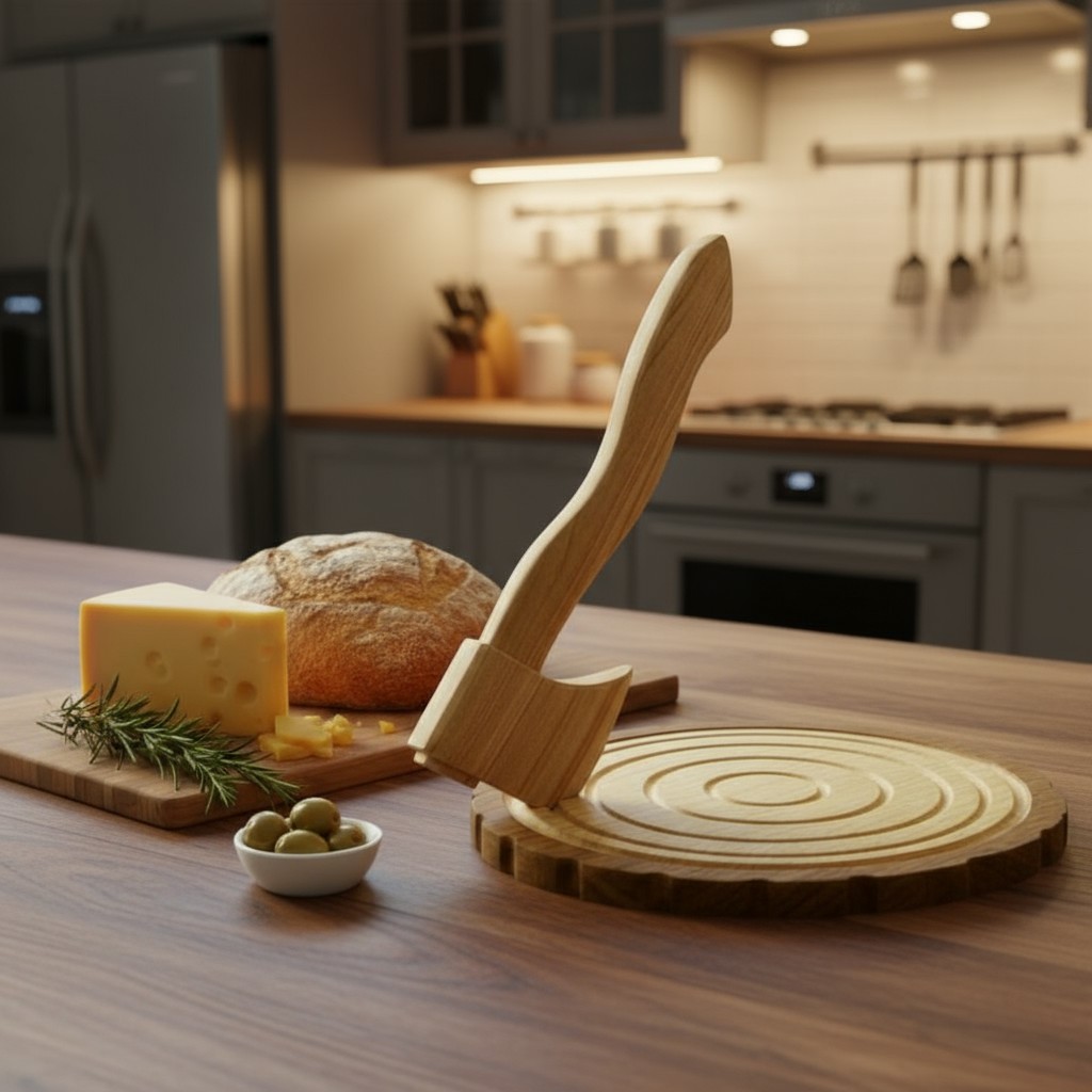 Serving Board “Log with Axe” for Meat Dishes, 30 cm