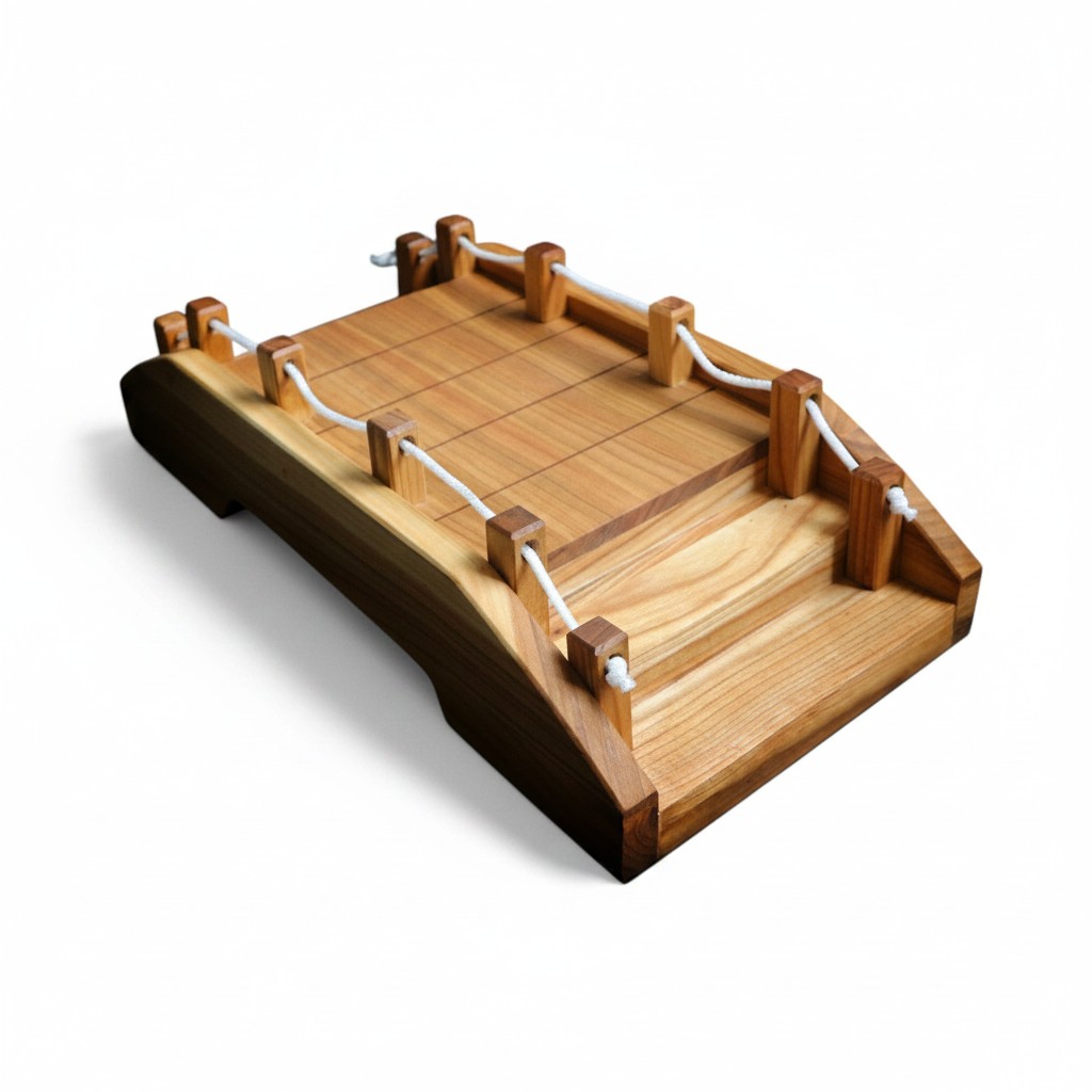 Wooden Sushi Bridge from Ash Wood, 45×22×12 cm