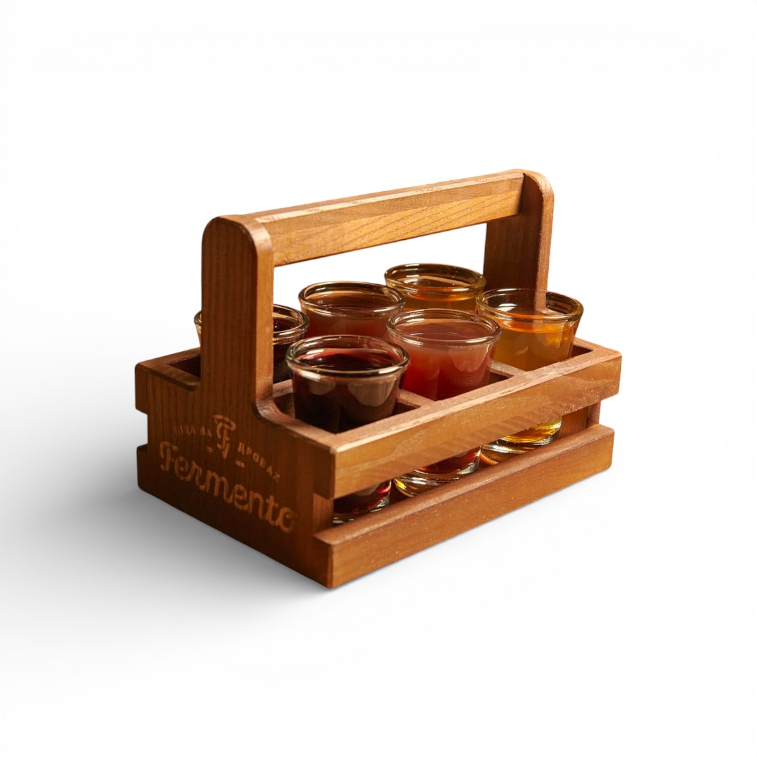 Shot Glass Holder for 6 Glasses “Country” 45×45 mm Slots