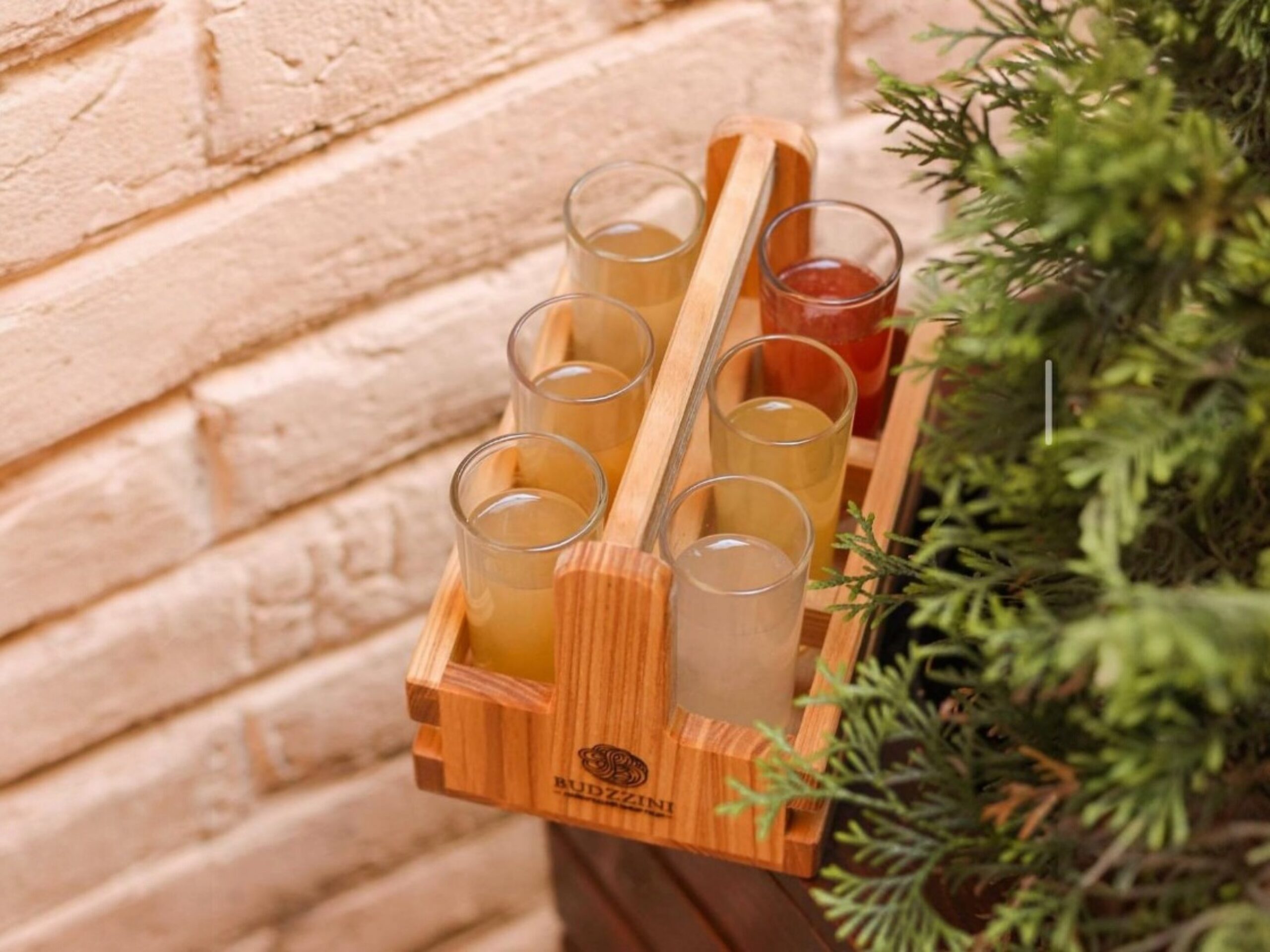 Shot Glass Holder for 6 Glasses “Country” 45×45 mm Slots