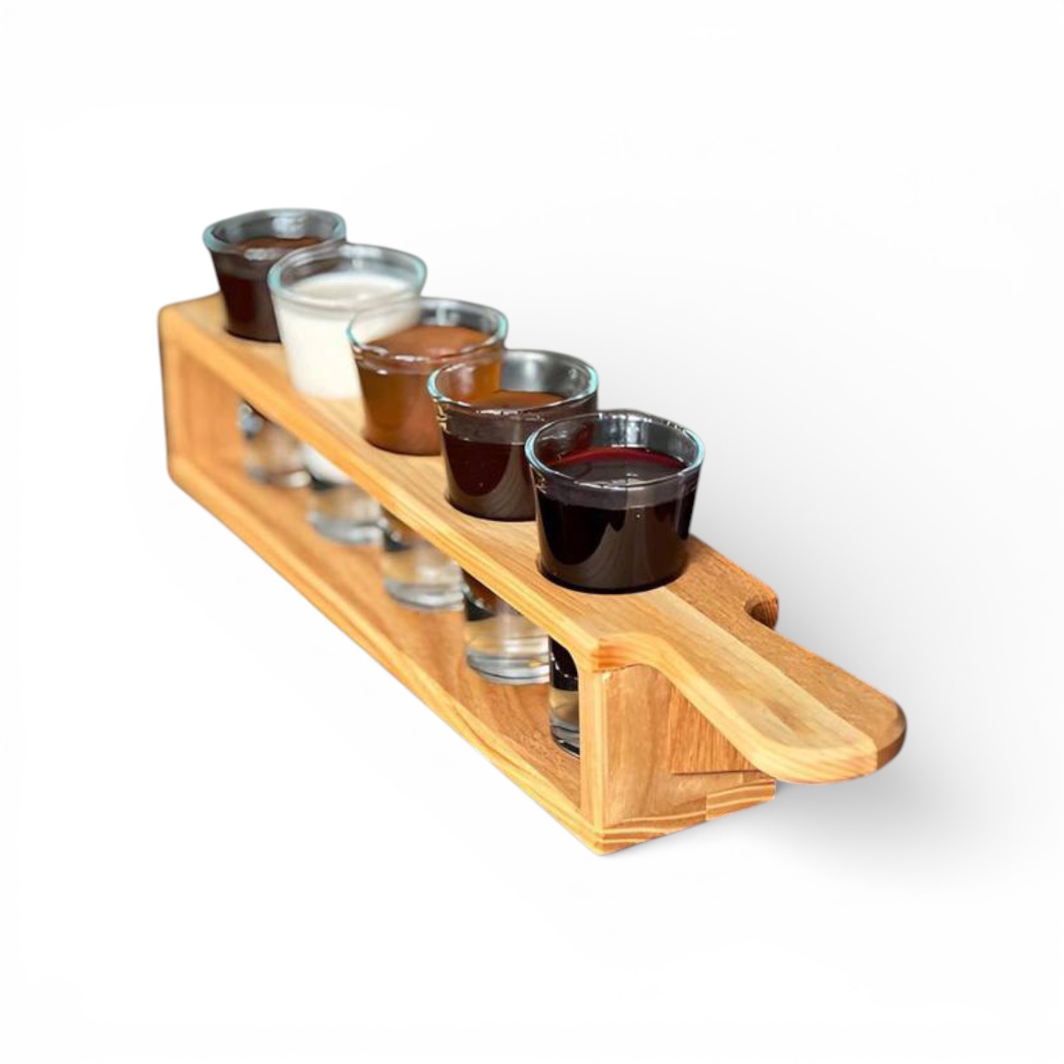 Shot Glass Holder “Baikiv”, Ø40 mm Holes, 5 Holes