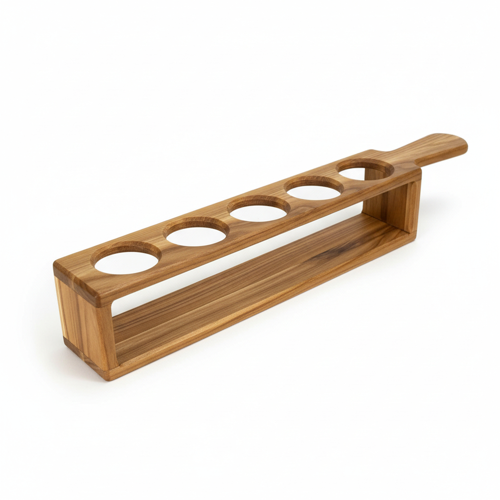 Shot Glass Holder “Baikiv”, Ø40 mm Holes, 5 Holes