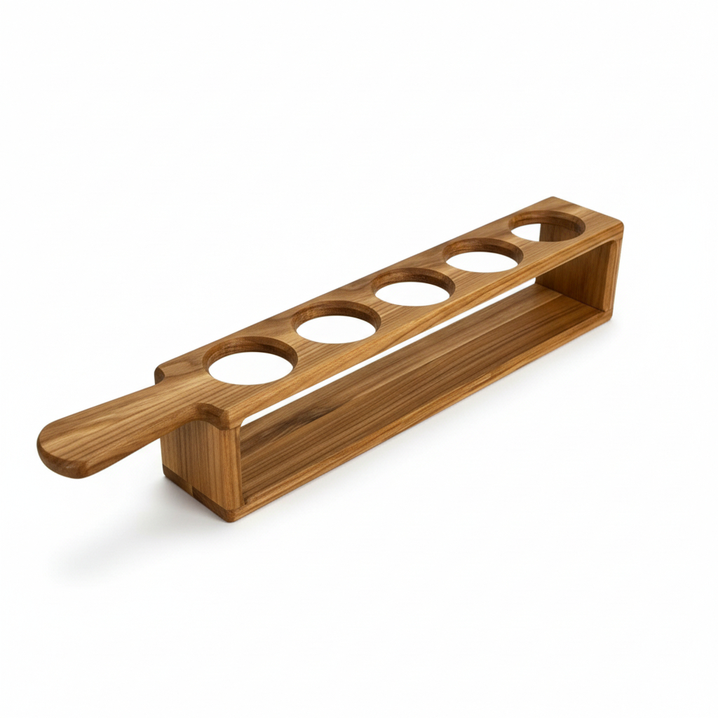 Shot Glass Holder “Baikiv”, Ø40 mm Holes, 5 Holes