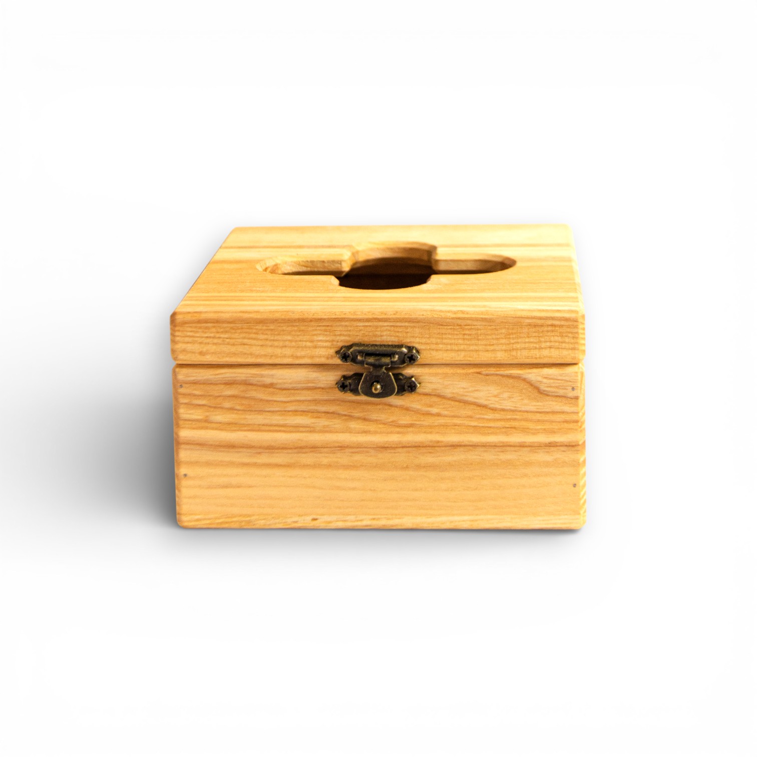 Wooden Napkin Holder Box “Chest” from Ash Wood, 13×13×7 cm