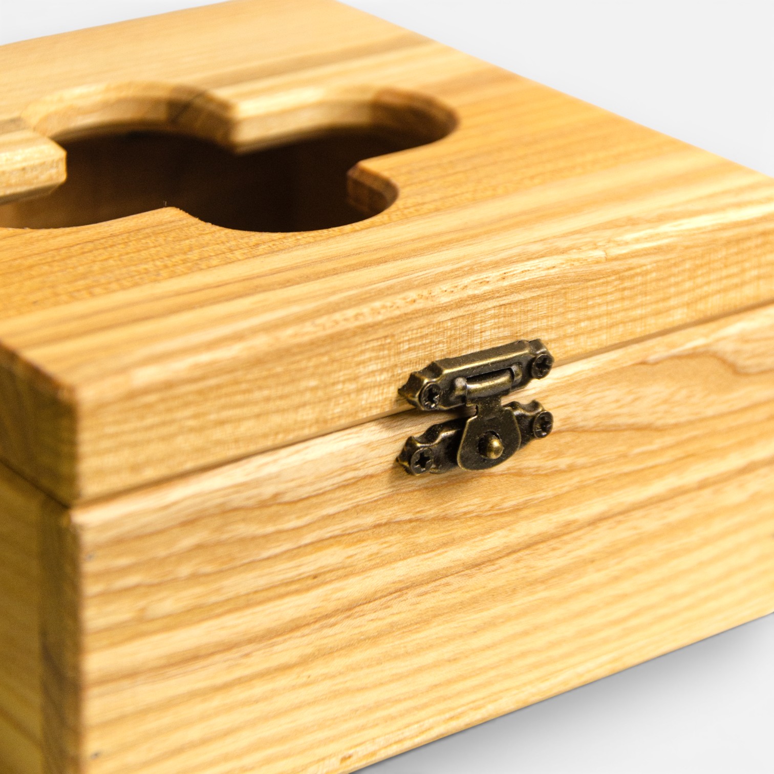 Wooden Napkin Holder Box “Chest” from Ash Wood, 13×13×7 cm