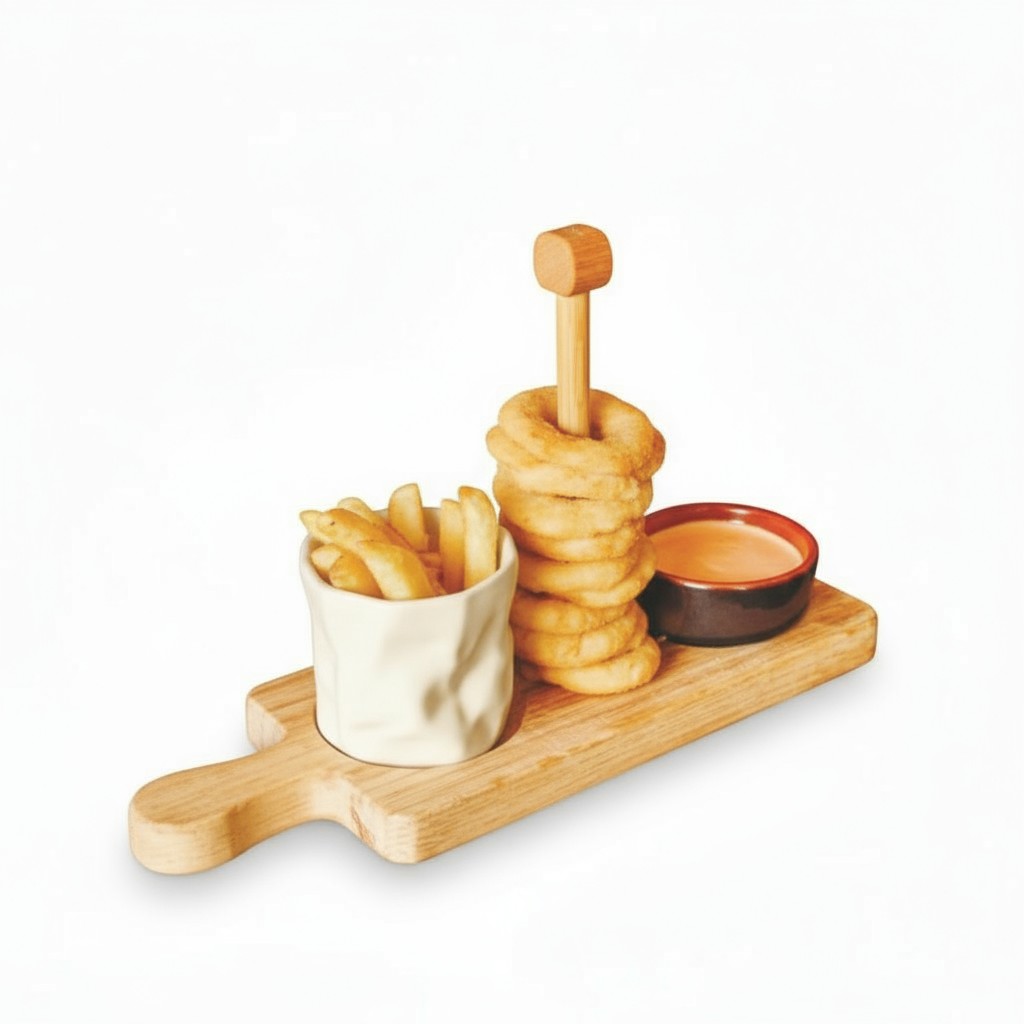 Serving Board for Onion Rings and Appetizers 24×12 cm