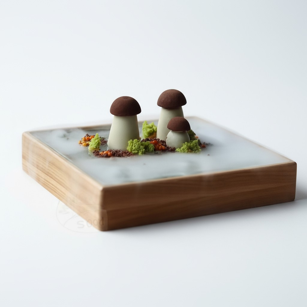 Serving Box for Dishes with Dry Ice Smoke 30×25 cm