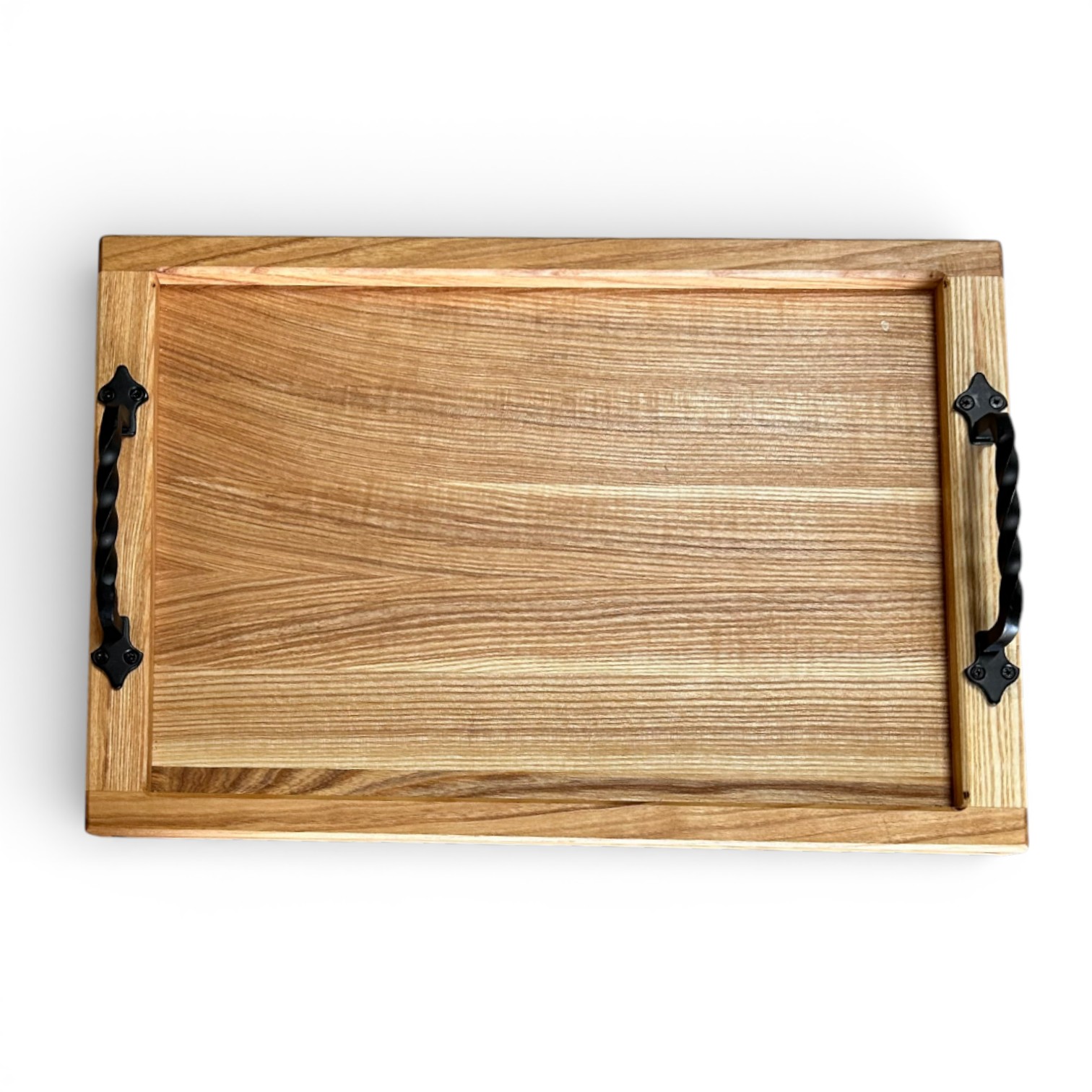 Wooden Serving Tray “Koval” with Metal Handles, 45×30 cm