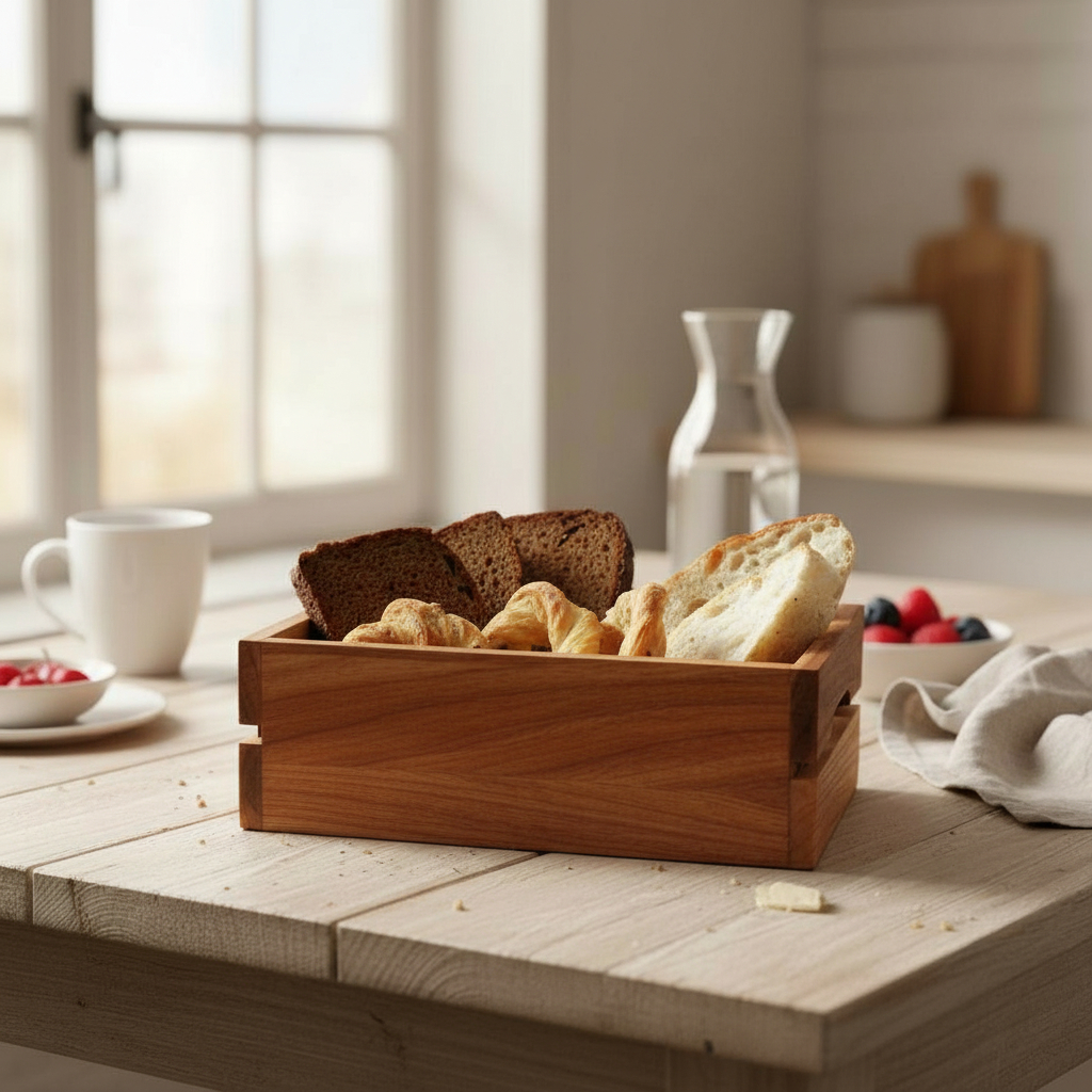 Serving Set “Country” with Two Trays for Bread and Cutlery