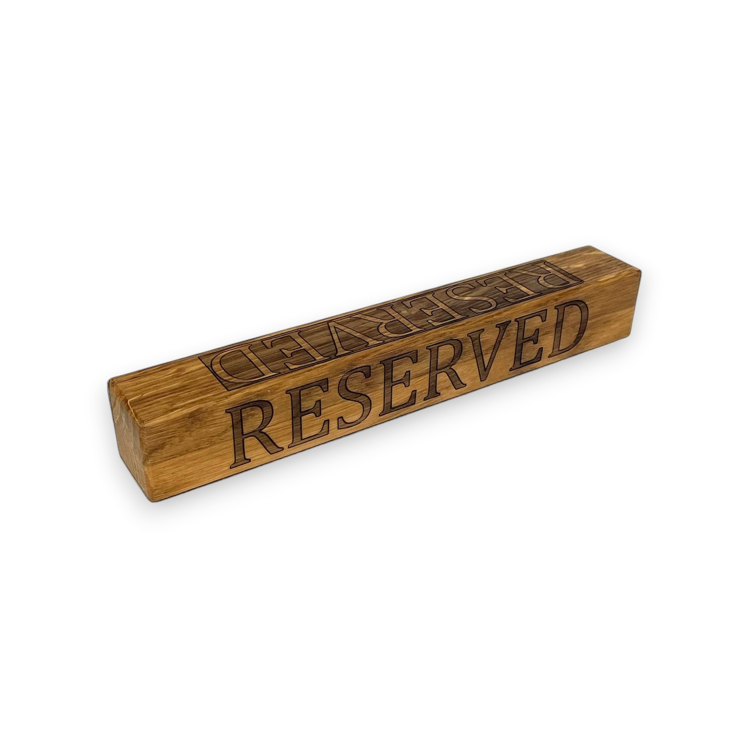 Wooden Reserved Table Sign “Block”, 20×3×3 cm