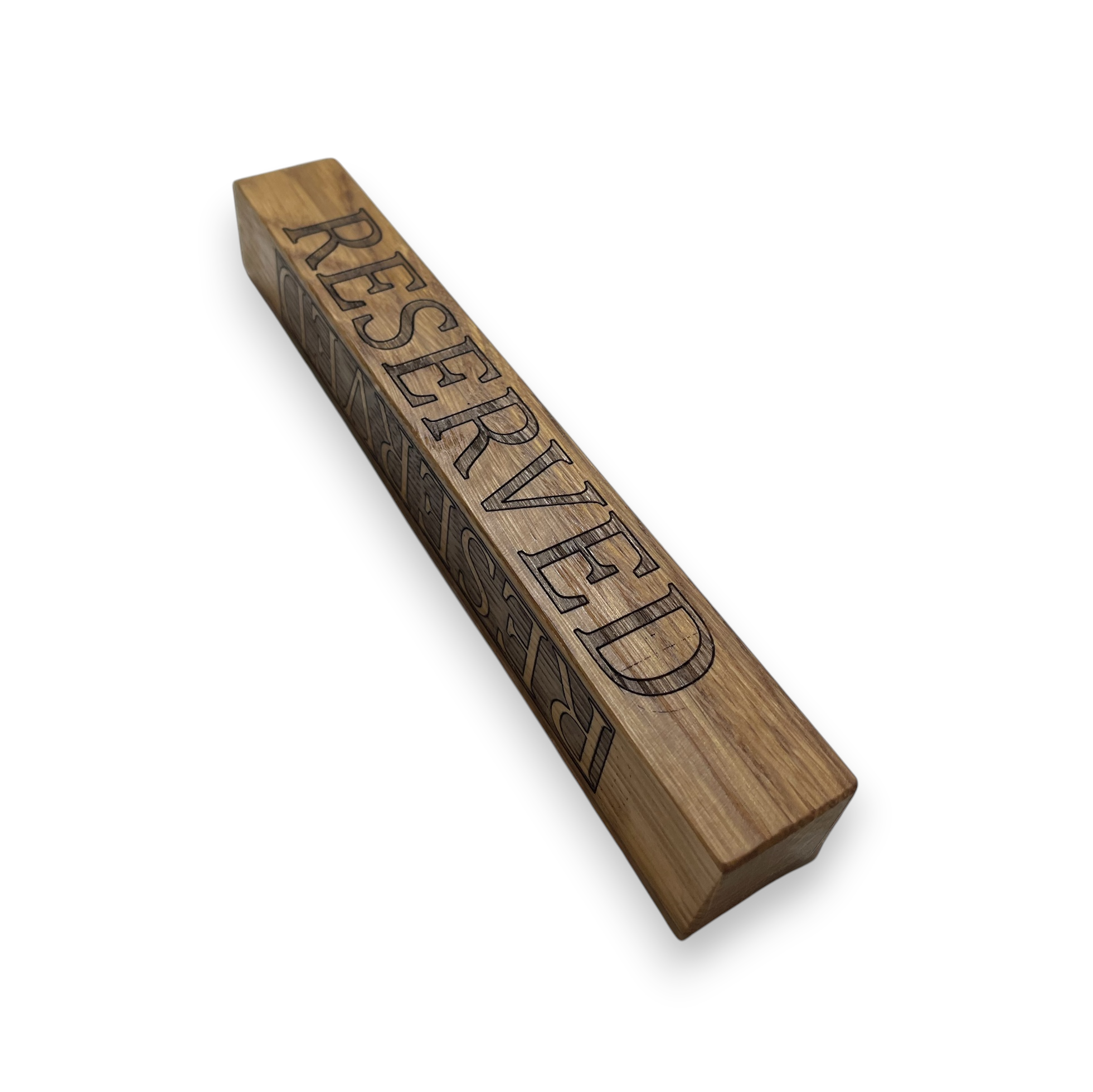 Wooden Reserved Table Sign “Block”, 20×3×3 cm