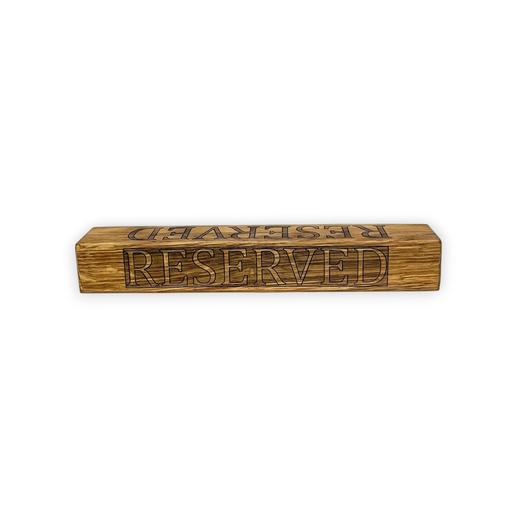 Wooden Reserved Table Sign “Block”, 20×3×3 cm