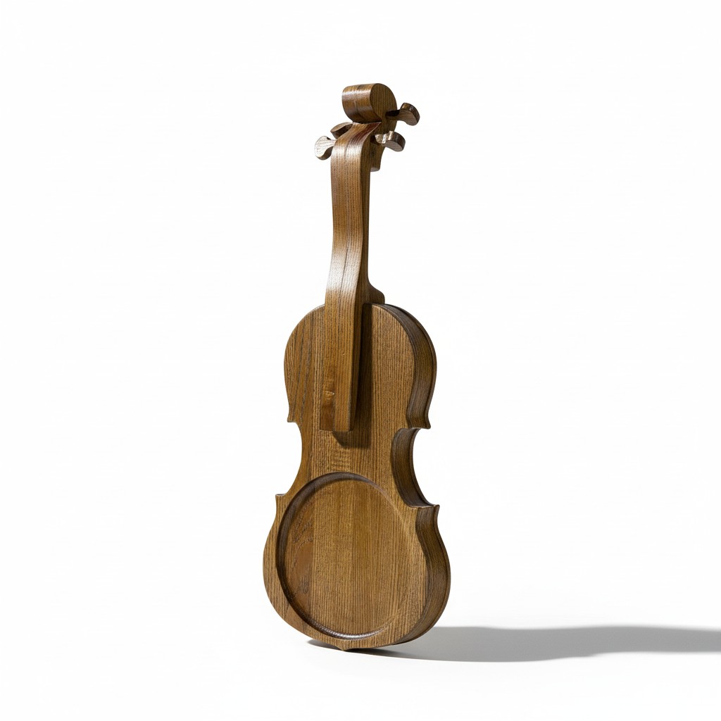 Violin-Shaped Serving Board Tray 56×19 cm