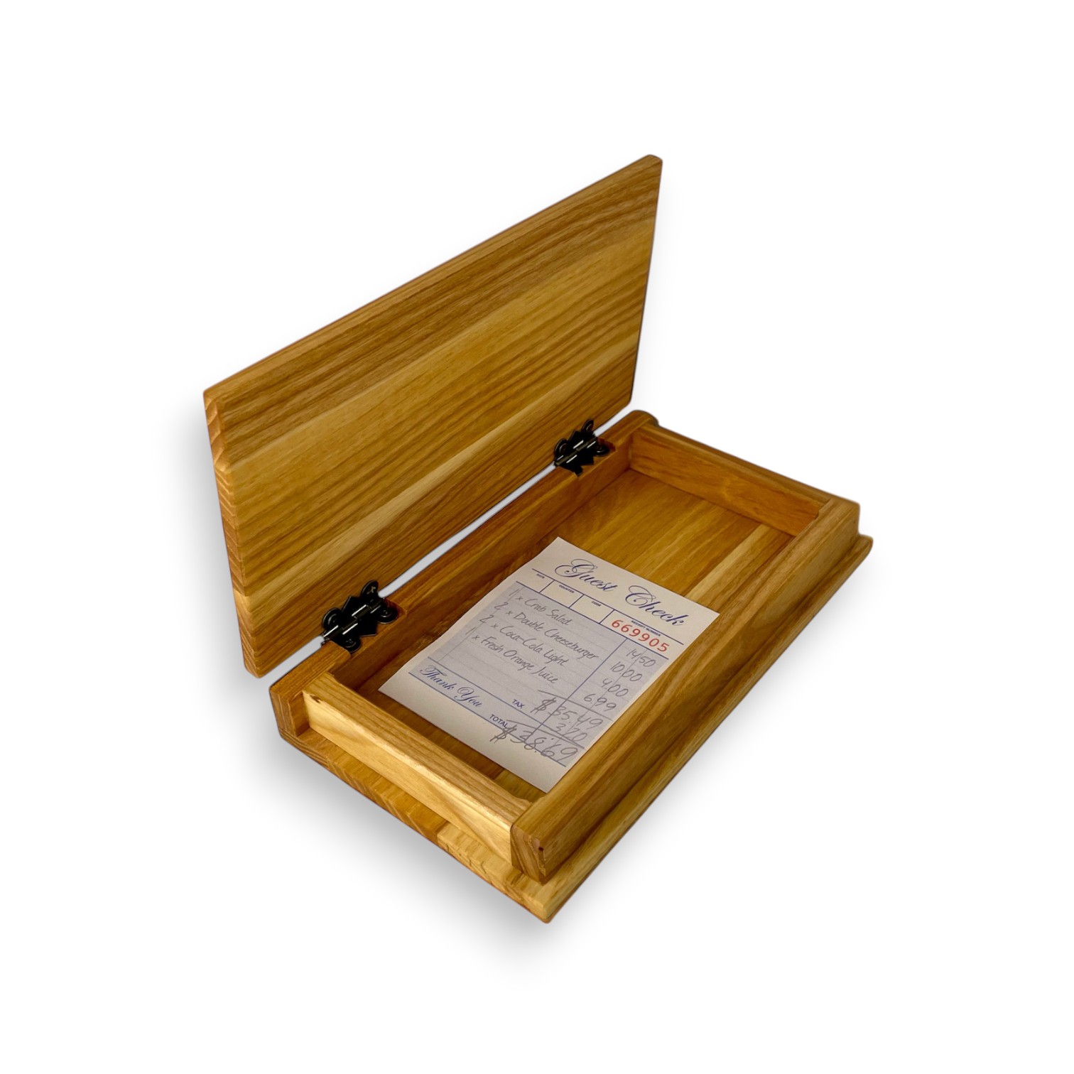 Wooden Bill Box “Book”, 19×10.8 cm