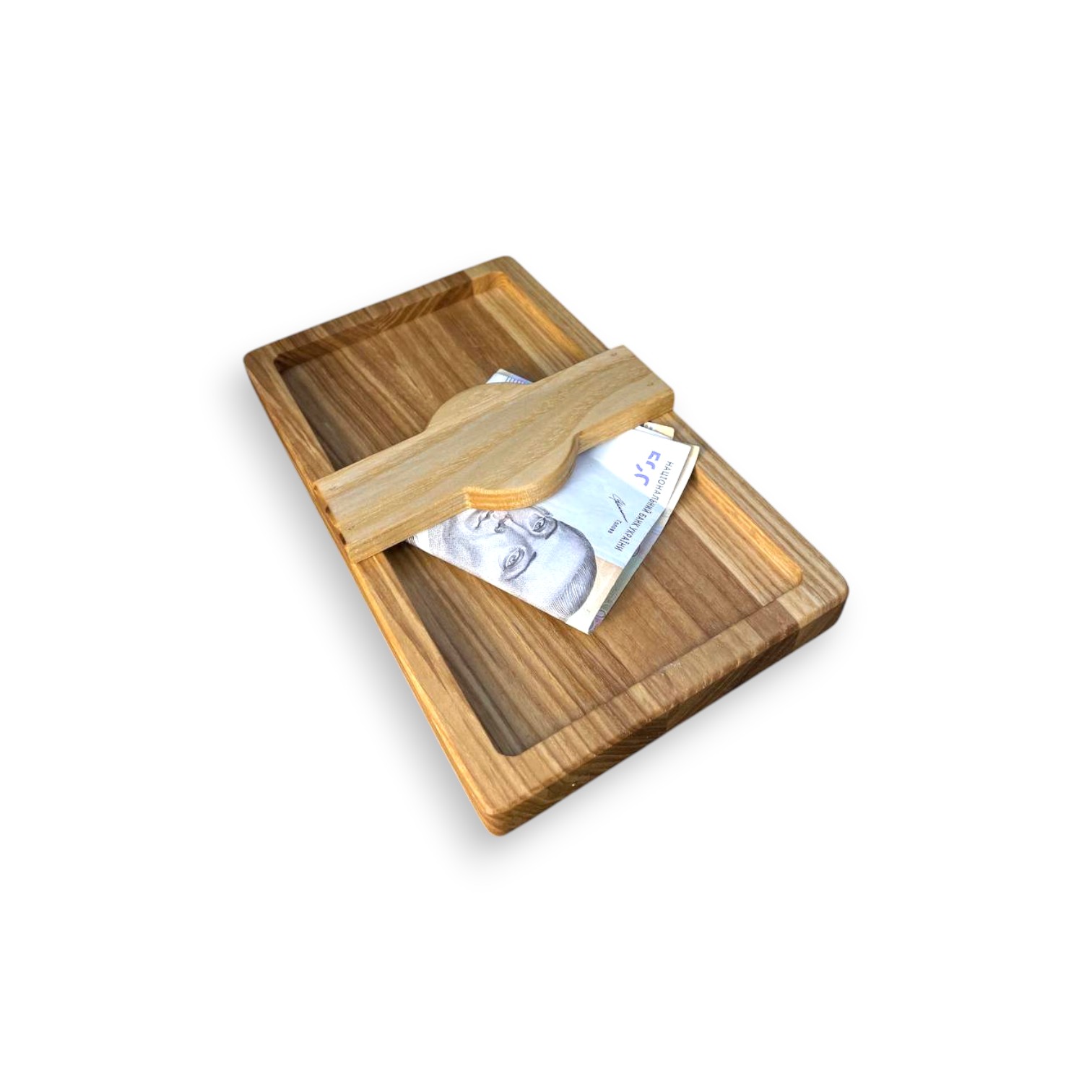 Wooden Bill Presenter “Stamp” for Bills, 20×12 cm