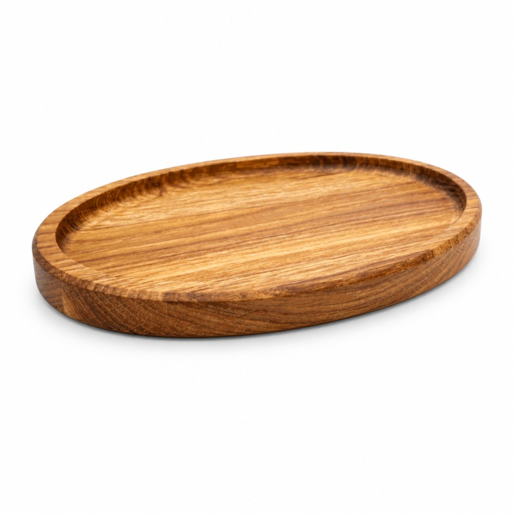 Wooden “Ellipse” Serving Tray, Ash, 21×14 cm