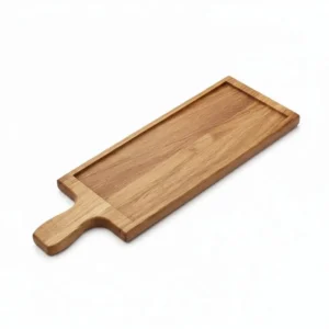 Wooden “Long” Serving Board with Handle, Ash, Serving Area 40×15 cm