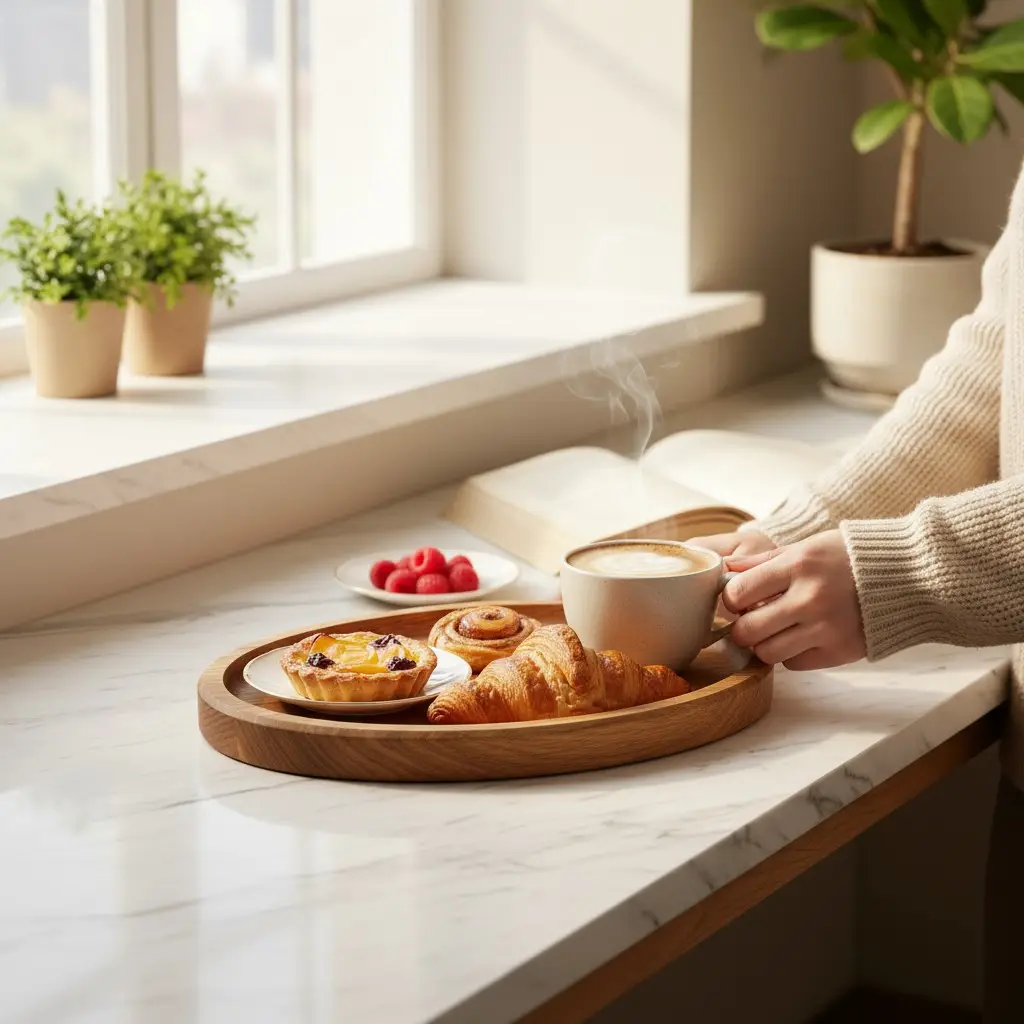 Wooden “Ellipse” Serving Tray, Ash, 21×14 cm