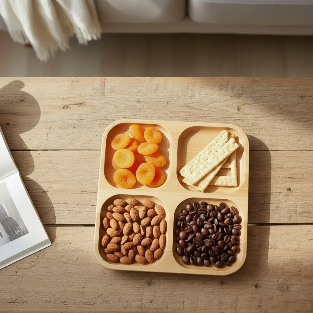 Wooden “Farmstead” Divided Serving Tray, Ash, 29×29 cm