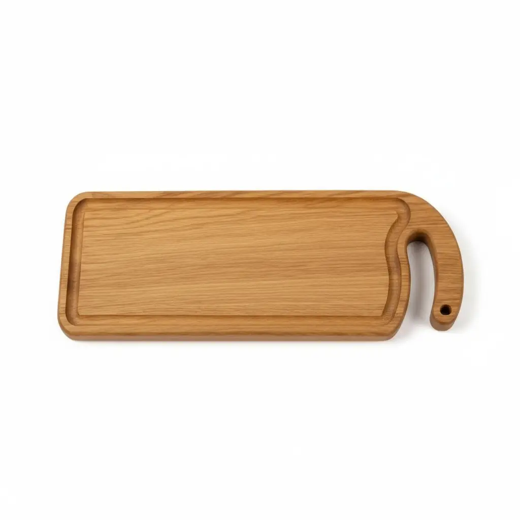 Wooden “Saw” Individual Serving Board with Handle, Ash, 36×12.5 cm