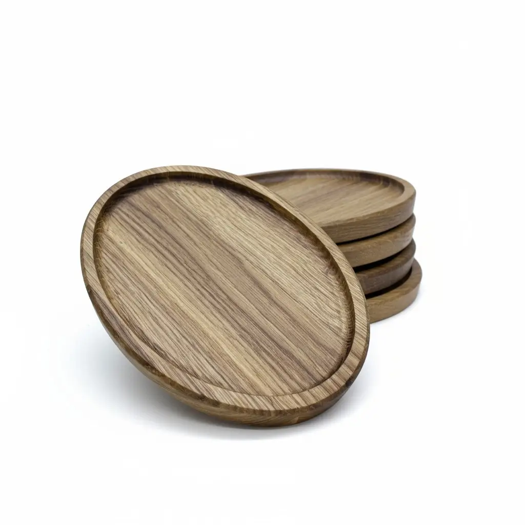 Wooden “Ellipse” Serving Tray, Ash, 21×14 cm