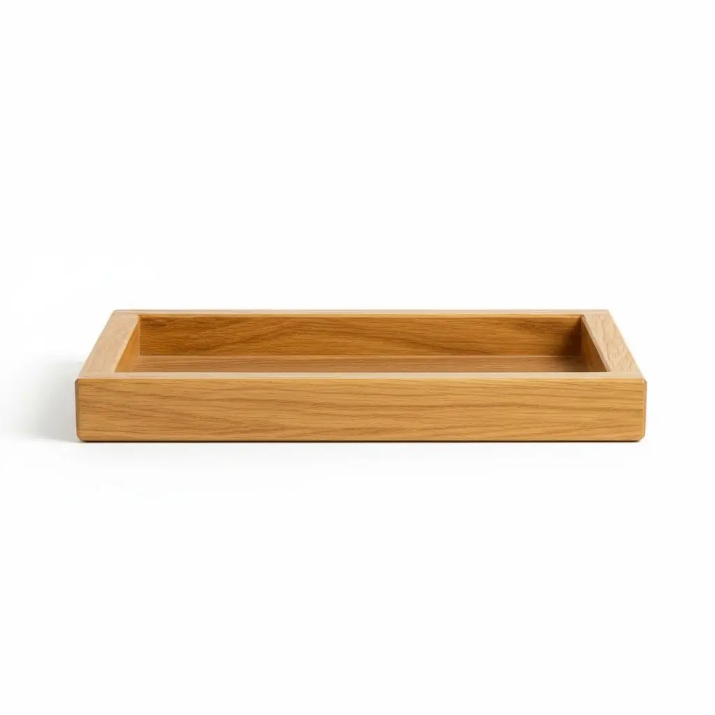Wooden “Amor” Serving Tray with Raised Sides, Ash, 30×15 cm