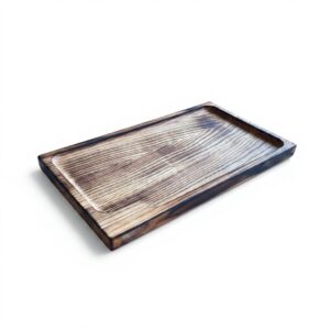 Деревʼяна сервірувальна дошка «Солік» прямокутна, обпалена, 27×15 см LascoWood.